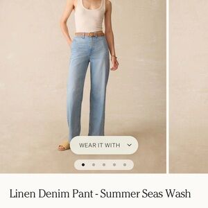 Faherty Linen Denim Pant